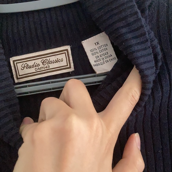 Cotton Striped Turtle Neck - Picture 2 of 3